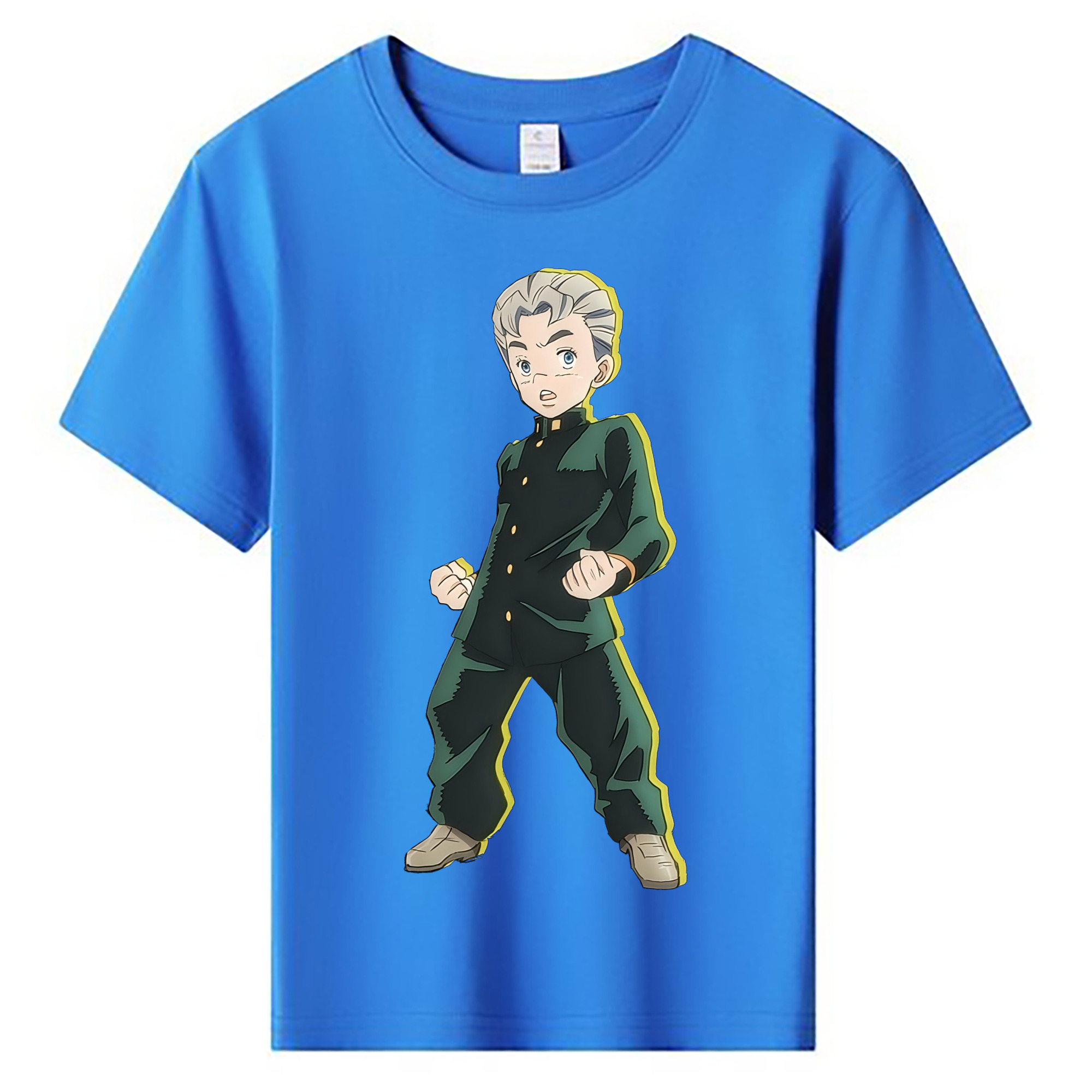 （画像用） ジョジョの奇妙な冒険 広瀨康一 JoJo's Bizarre Adventure Hirose Koichi 綿100％キッズTシャツ（フロントプリント）